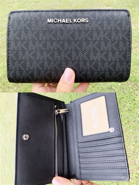 michael kors slim wallet black.